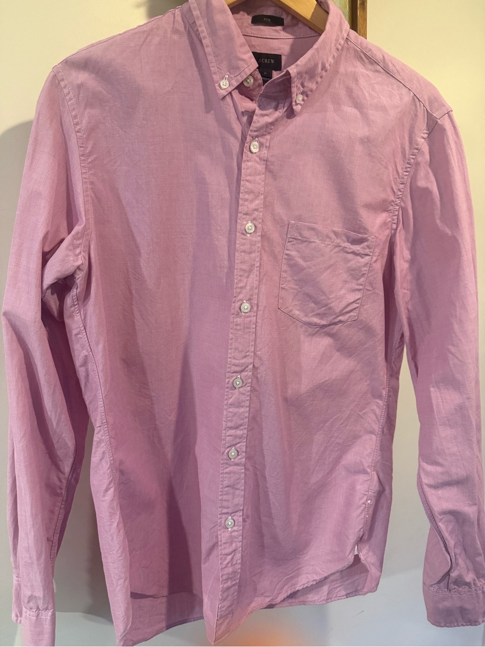 J. Crew Men's Light Pink Button-Down Oxford Shirt